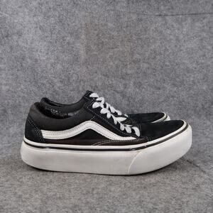 Vans Shoes Women 6.5 Platform Sneaker Old Skool Skate Casual Black Canvas Suede
